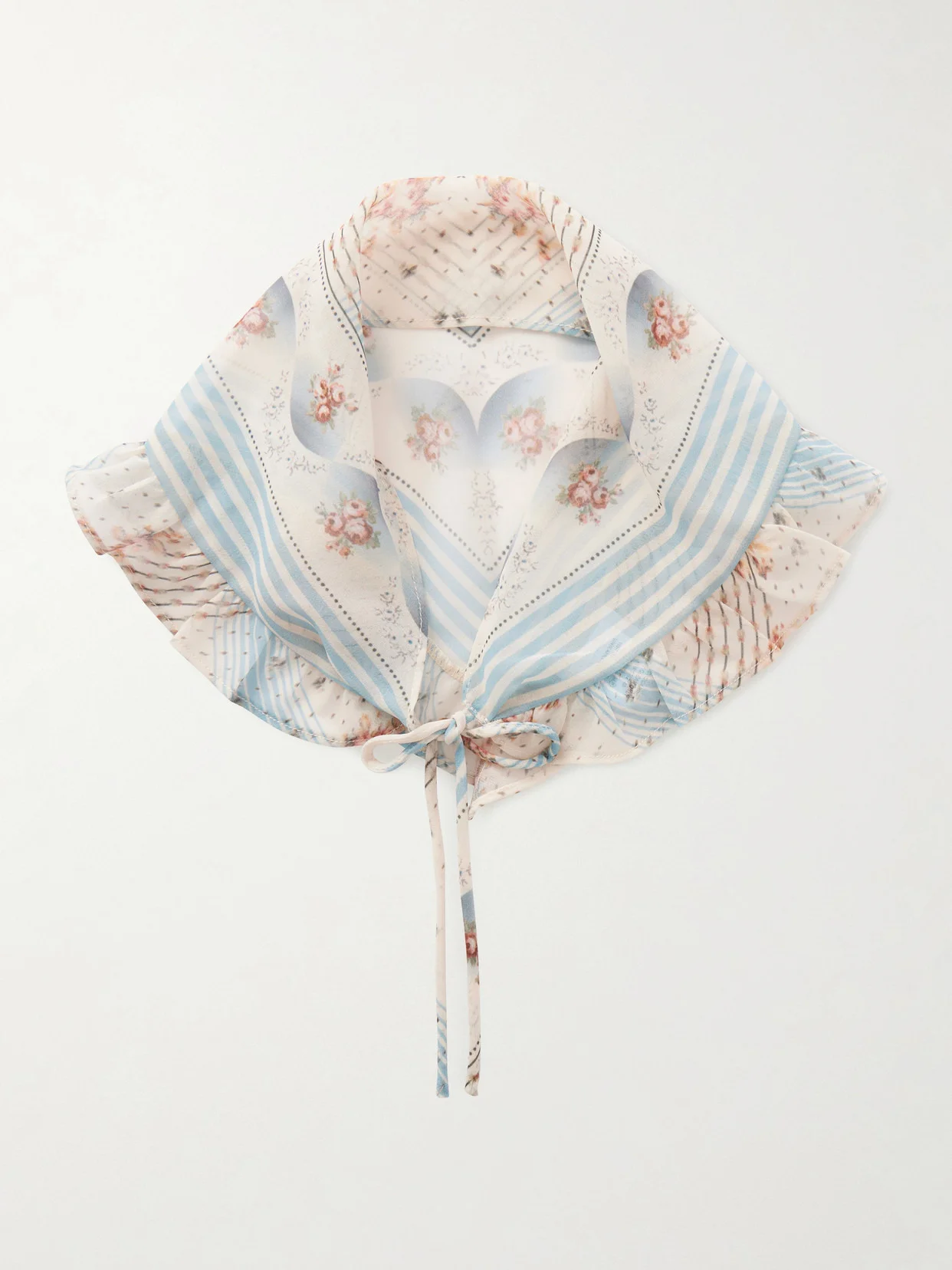 Ruffled Printed Chiffon Headband - 1
