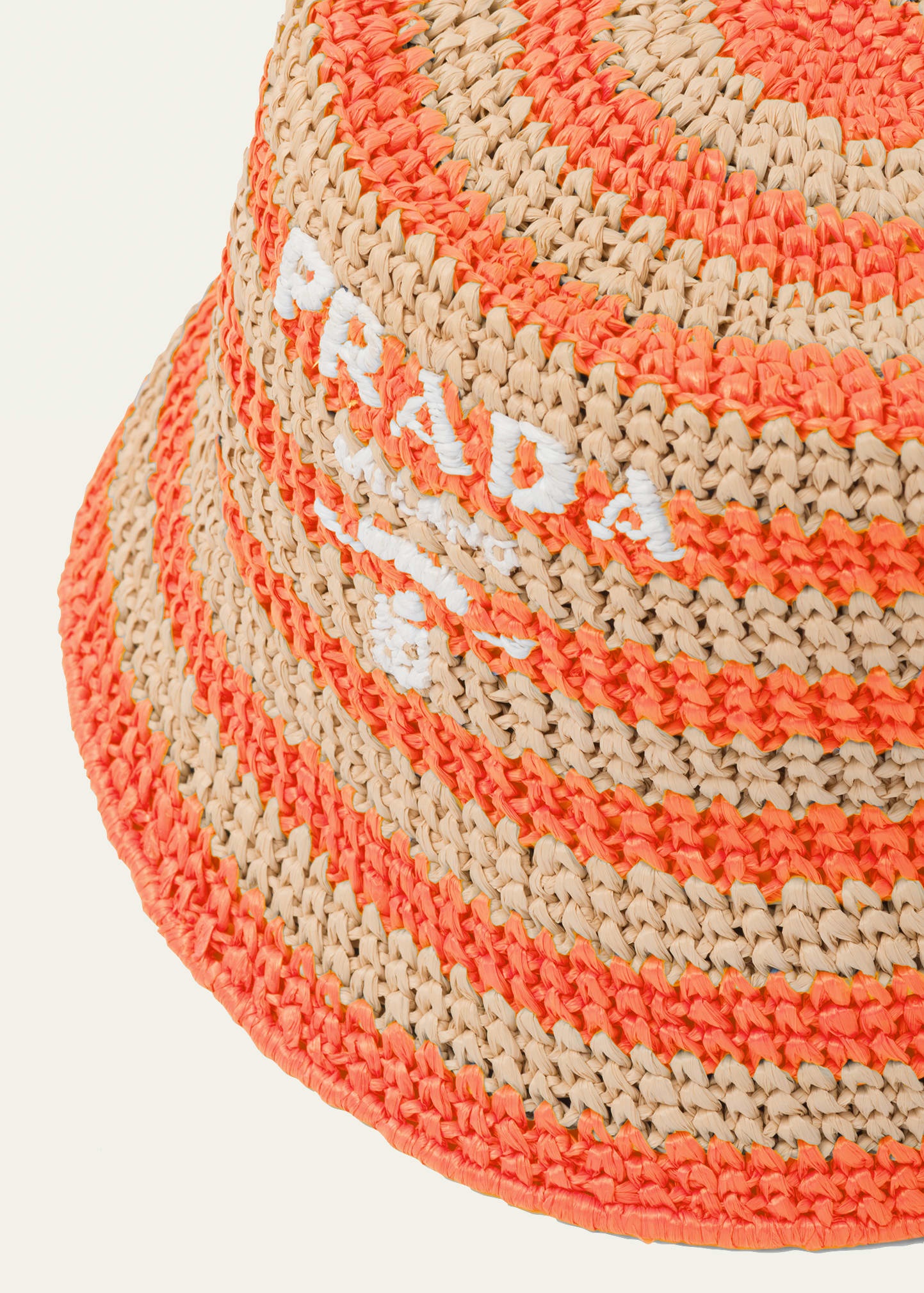 Logo Striped Raffia Bucket Hat - 3