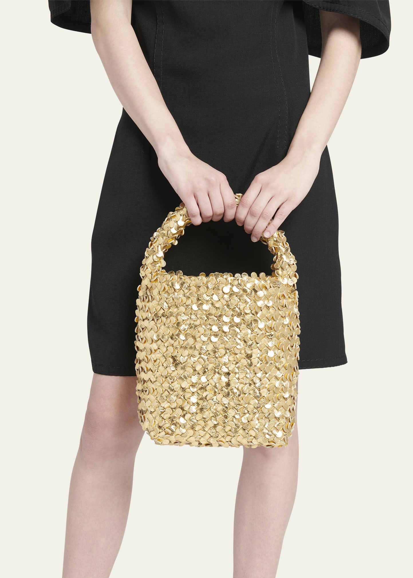 Cabat Metallic Sequin Bucket Bag - 2