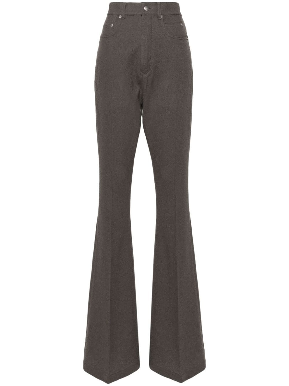 pressed-crease high-waist trousers - 1