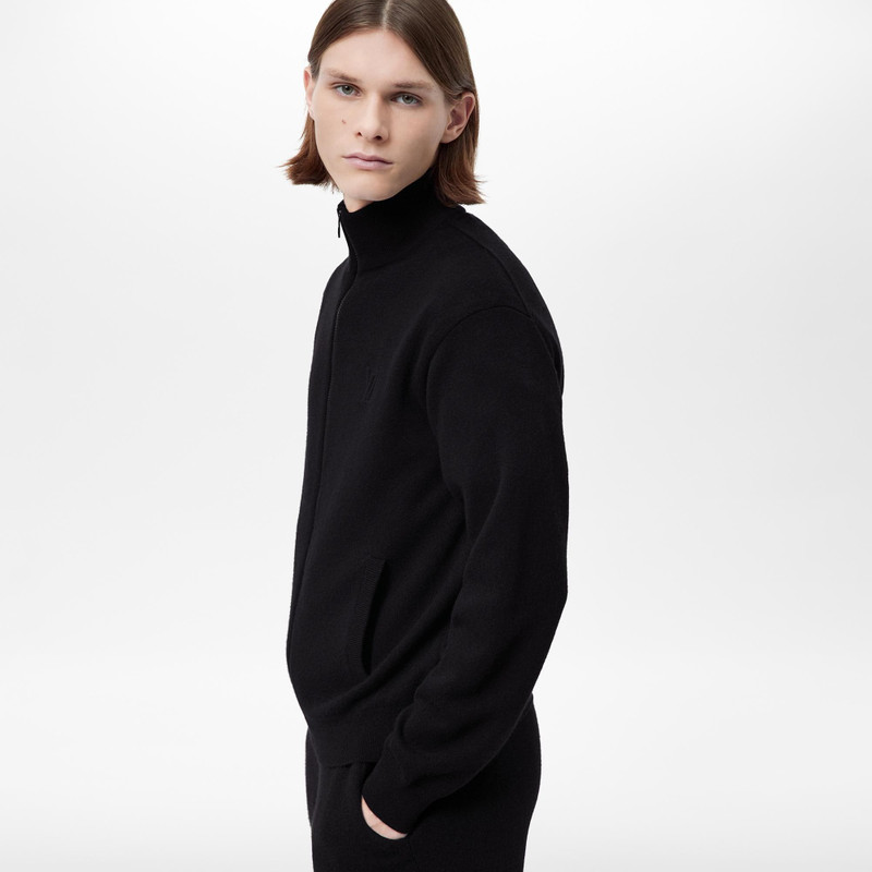 LVSE Inside-Out Zipped Through Cashmere Cardigan 3