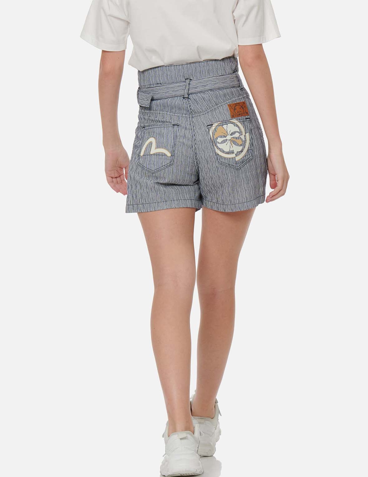 Kamon Print Paper Bag Dobby Shorts - 3