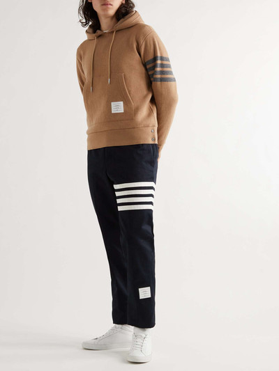 Thom Browne Striped Cashmere-Blend Hoodie outlook