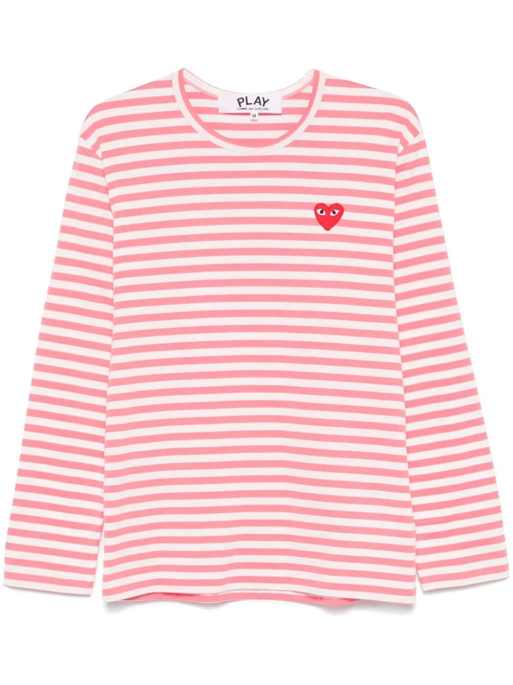 logo-appliqué striped cotton T-shirt - 1