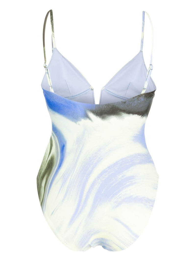 SIMKHAI Maelle abstract-print swimsuit outlook