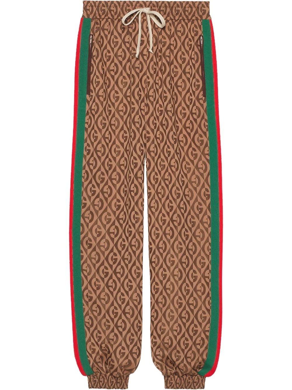 monogram print track pants - 1