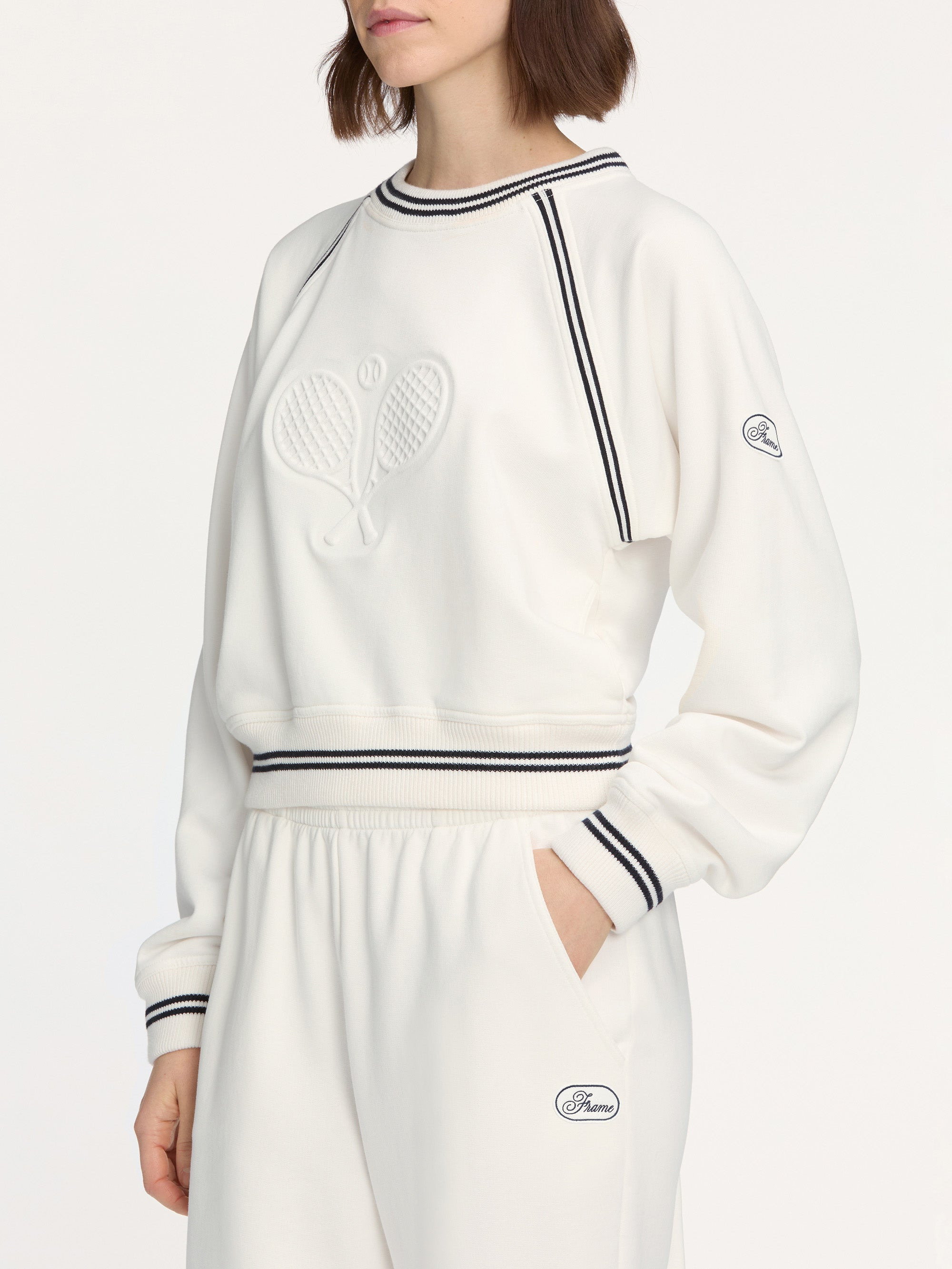 The Tennis Sweatshirt in White - 5