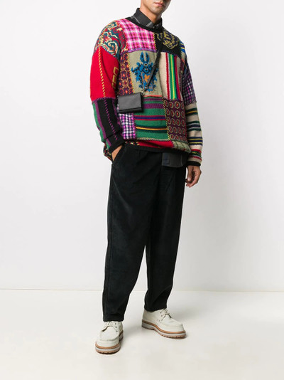 Etro patchwork knit jumper outlook