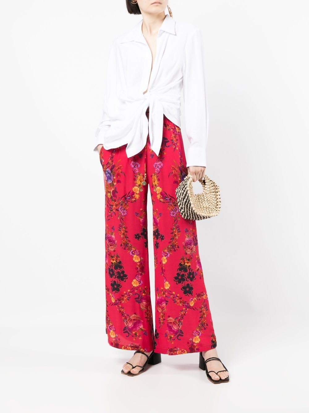 View From The Veil floral-print silk pants - 2