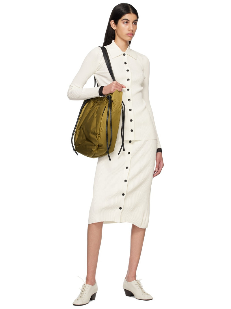 Khaki Drawstring Tote 4