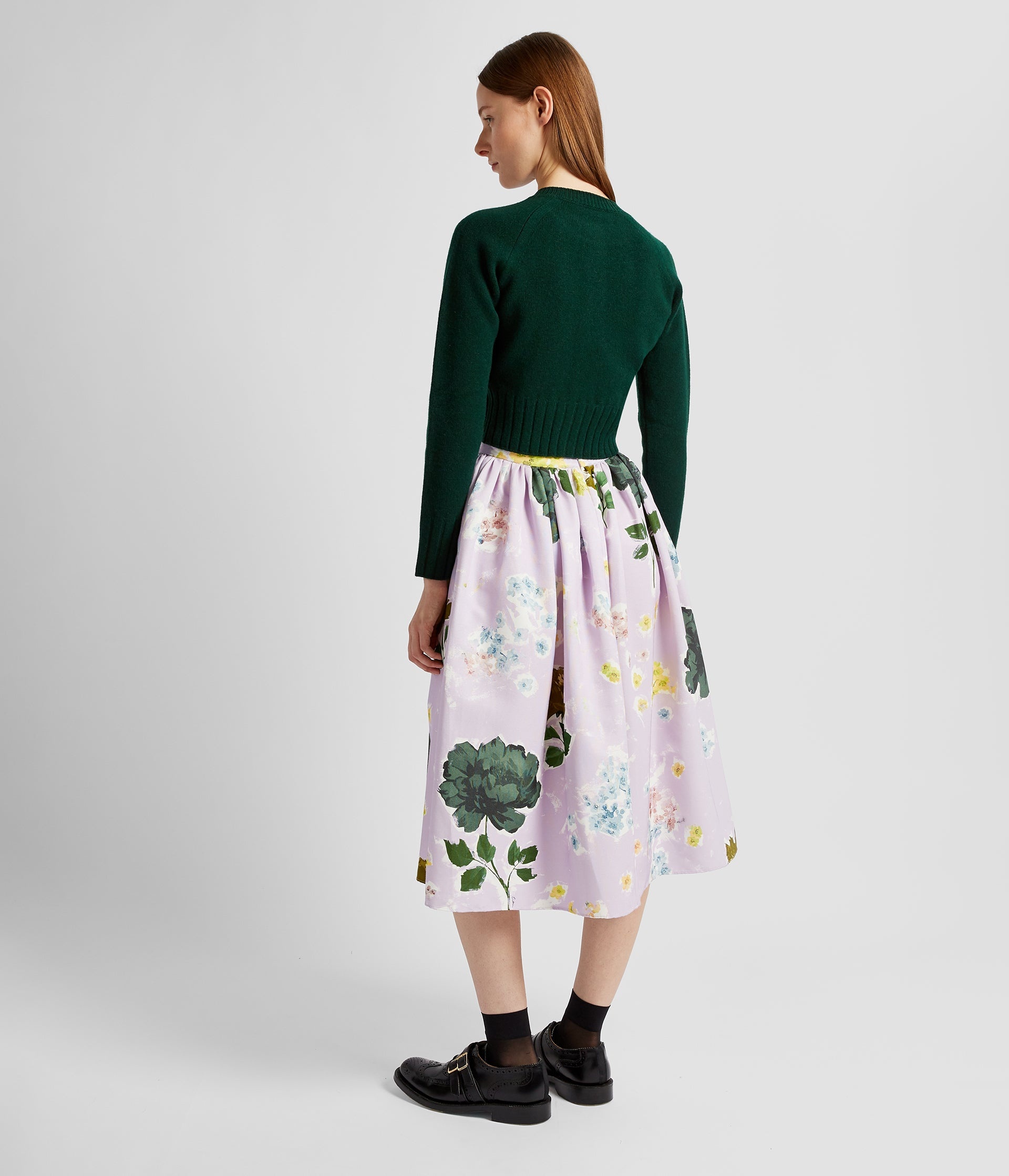GATHERED MIDI SKIRT - 3