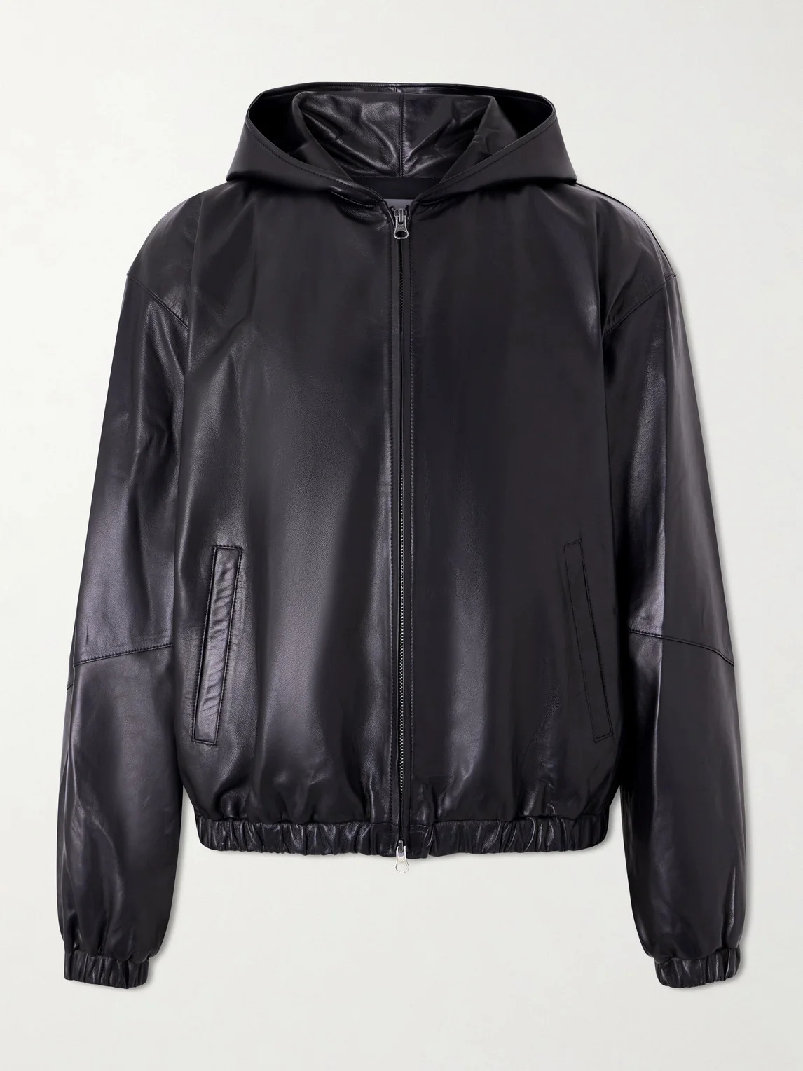 Leather Hooded Jacket - 1
