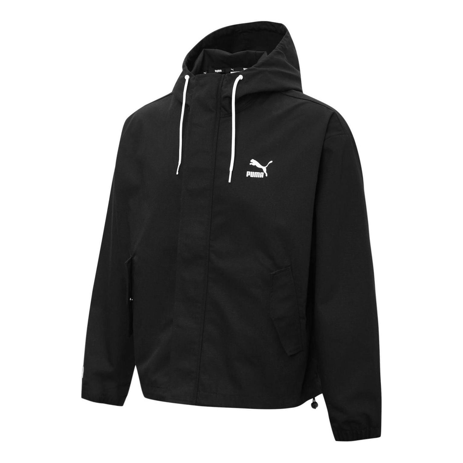 Puma Windbreaker Hoodied Jacket 'Black' 537523-01 - 1