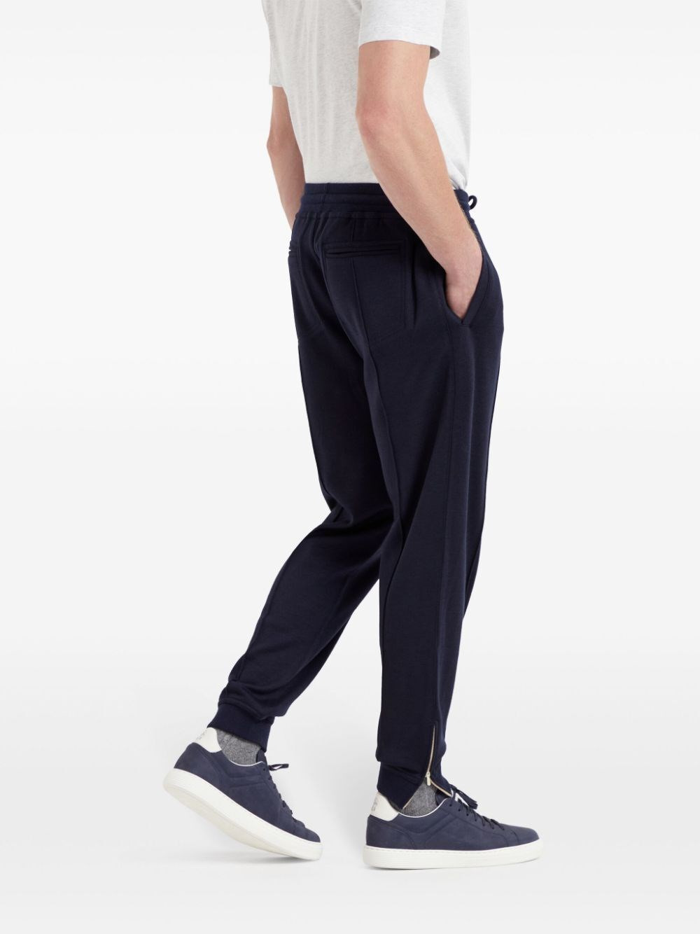 Pants With Crête Detail And Elasticated Zipper Cuffs - 4