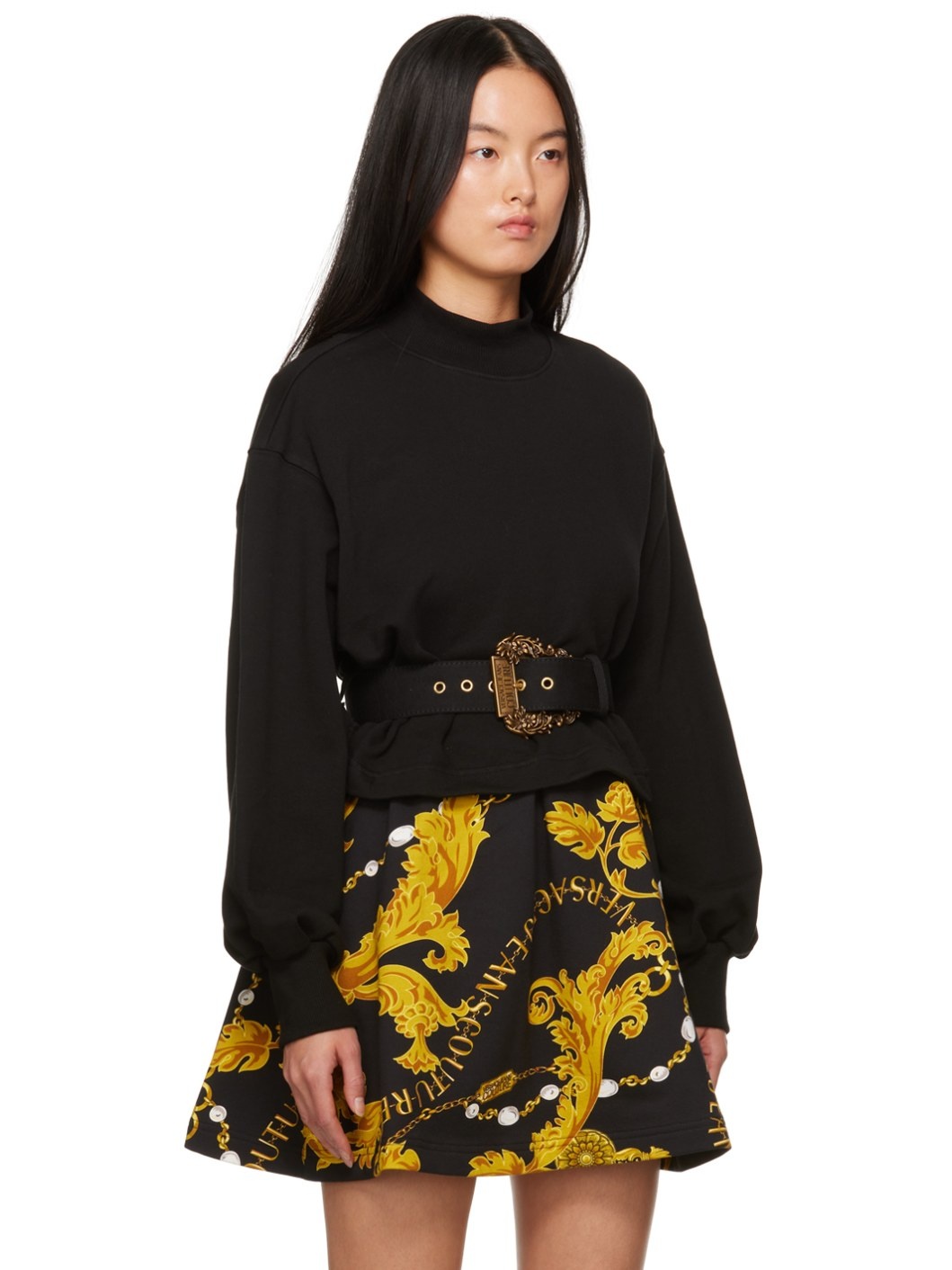 Black Belted Sweatshirt - 2