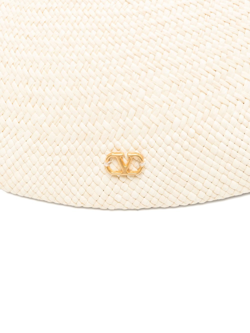 bow-detail woven hat - 2