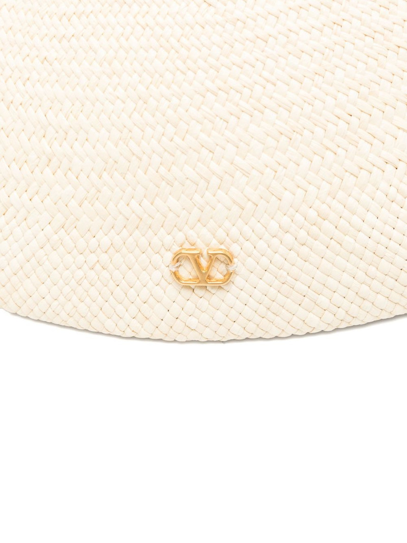 Valentino bow-detail woven hat outlook