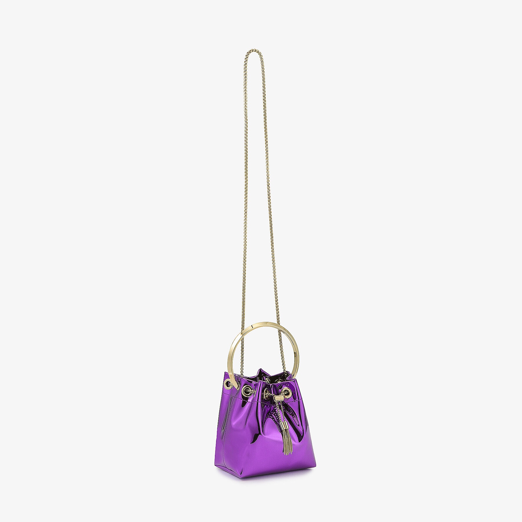 Bon Bon
Cassis Mirror Fabric Mini Bag with Metal Handle - 6