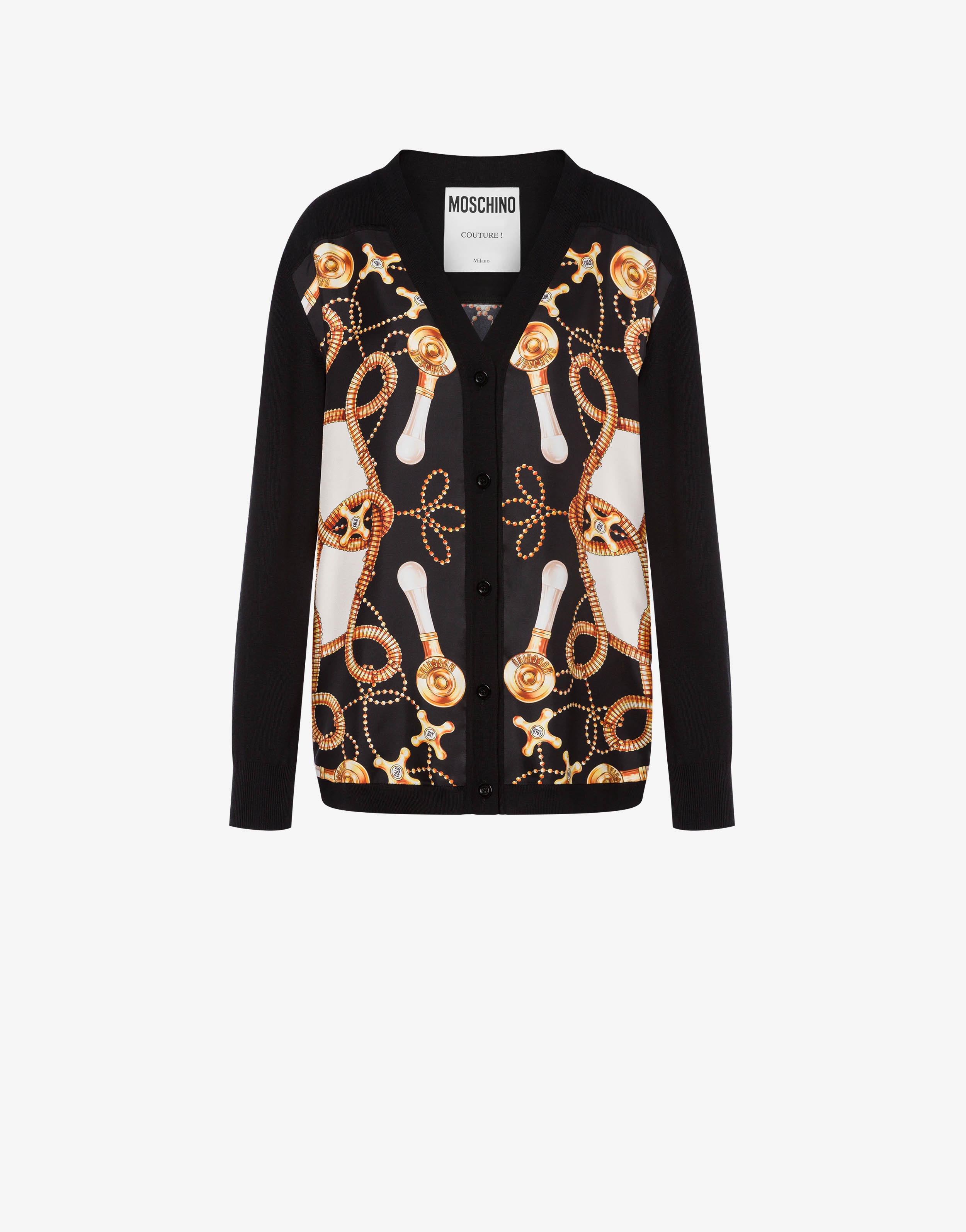 FAUCETS PRINT WOOL AND SILK CARDIGAN - 1