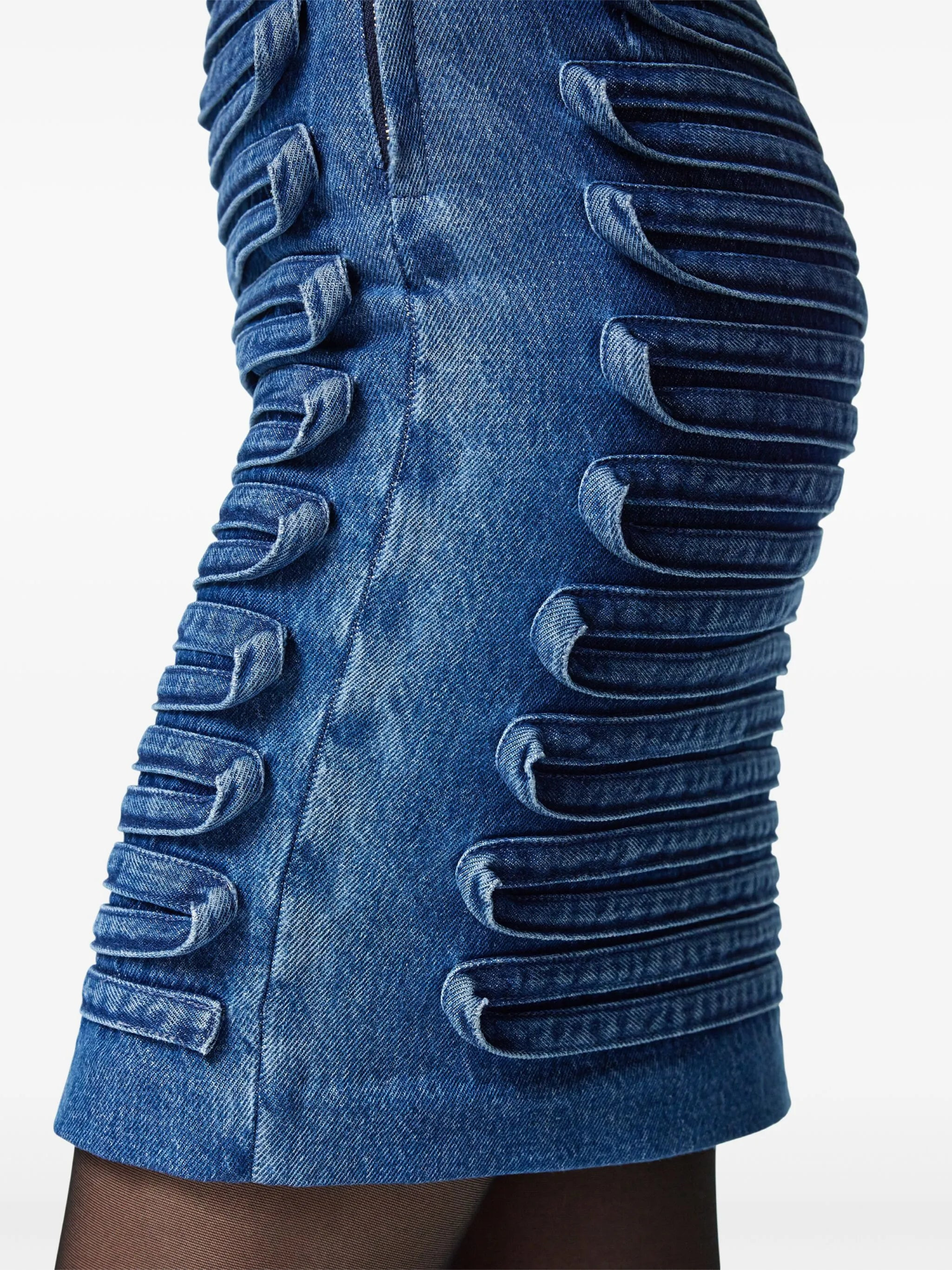 denim mini skirt - 5