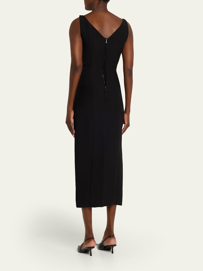 Willa Sleeveless Silk Wool Midi Dress 3