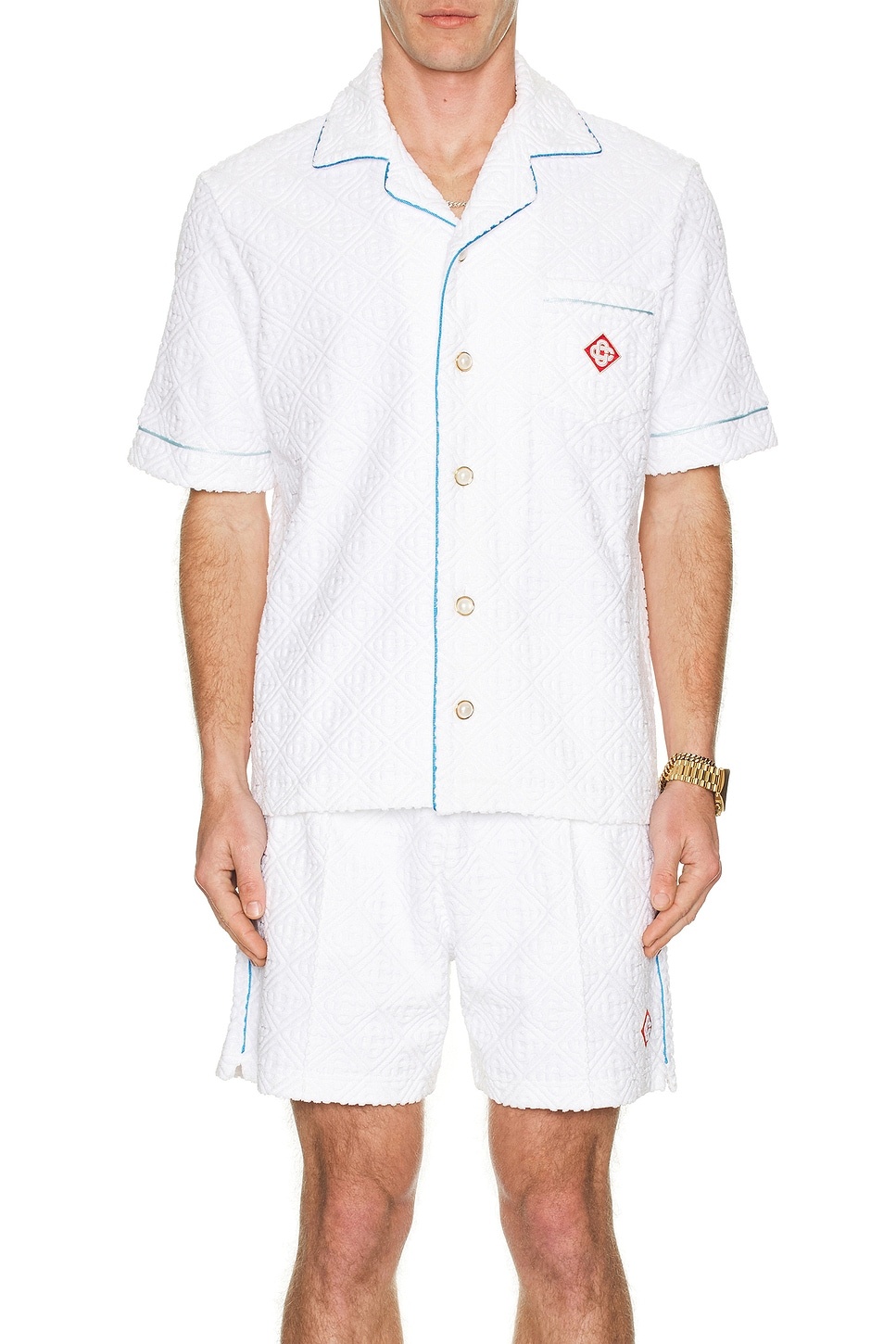 Short Sleeve Towelling Shirt - 4