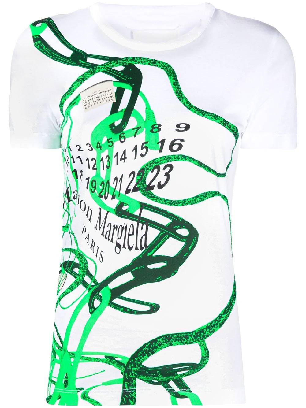 graphic number-logo print T-shirt - 1