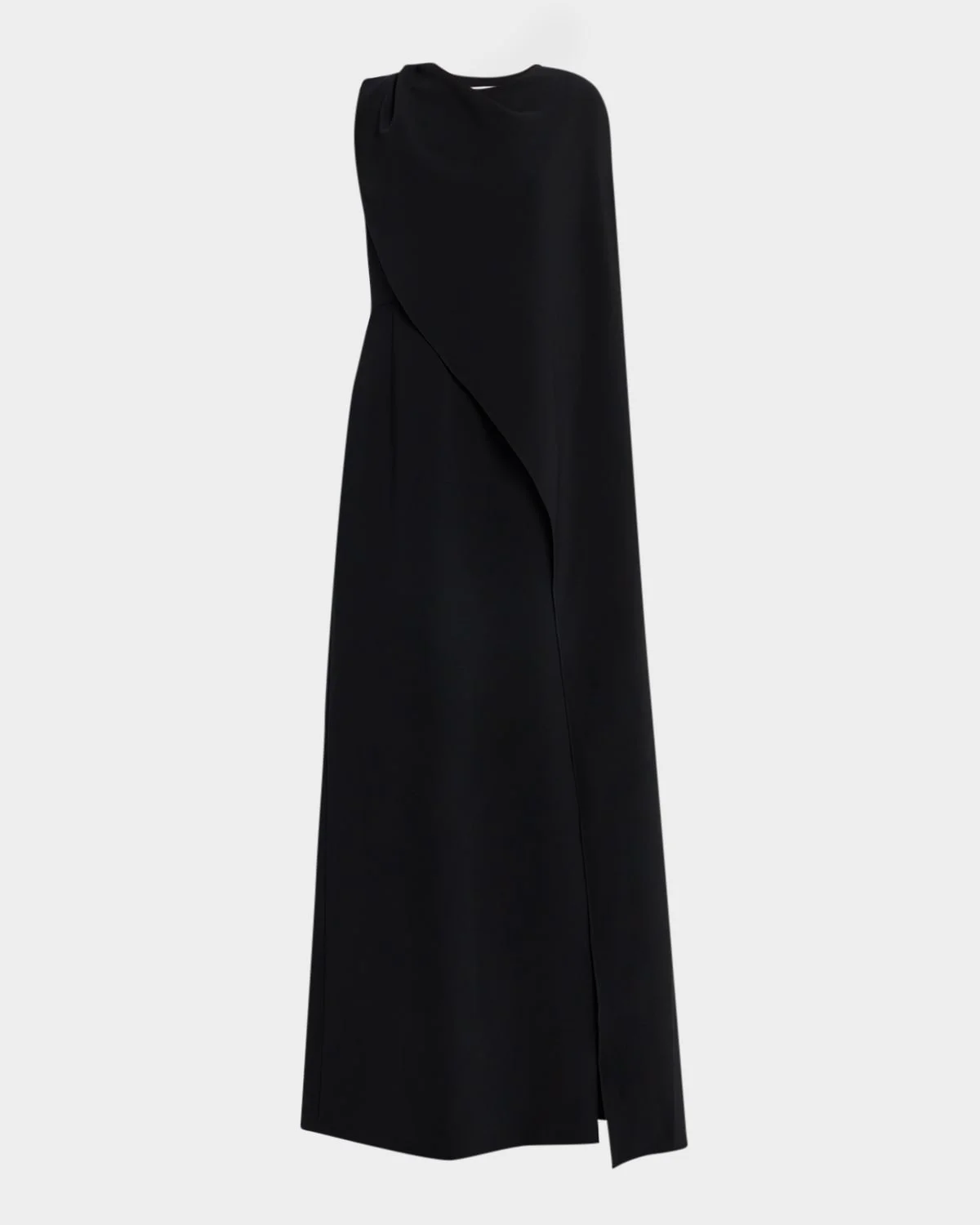 Draped Cape Column Gown - 1