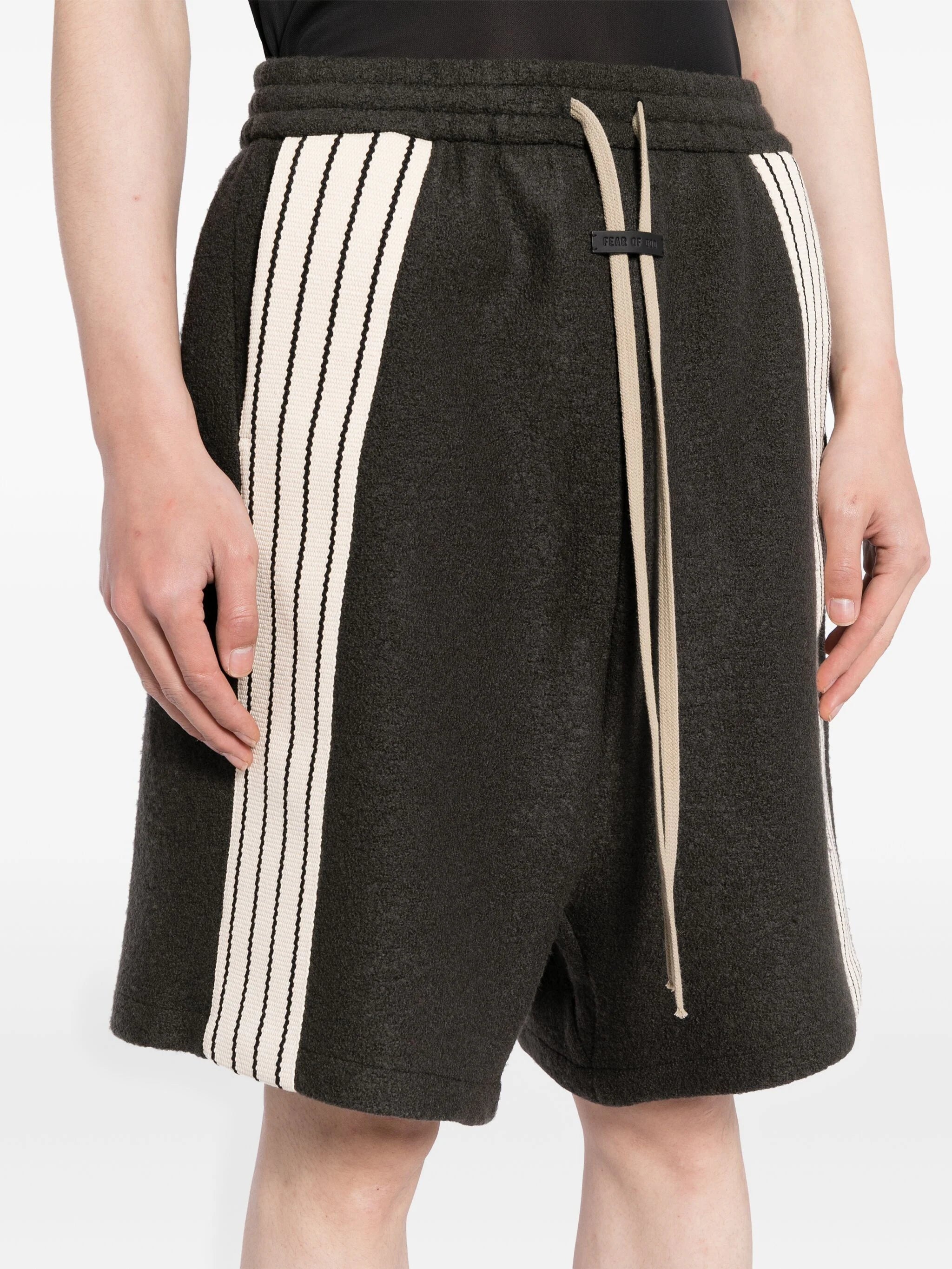 FEAR OF GOD Men Boiled Wool Striped Relaxed Short - 5