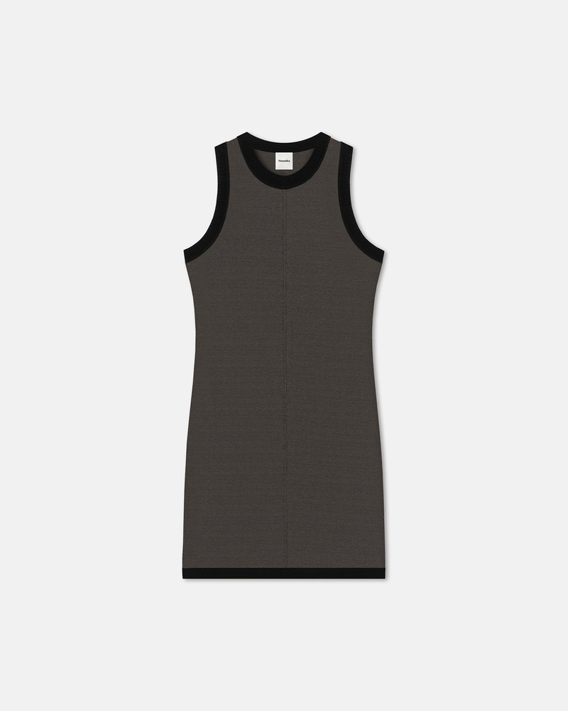 Mesh Jersey and Merino Wool Mini Dress 1