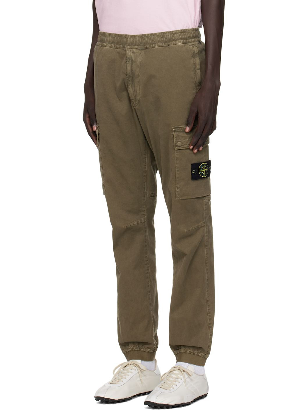Green 3100033 Stretch Organic Broken Twill Cotton Cargo Pants - 4