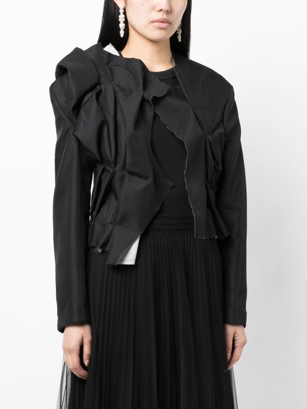 asymmetric layered-detail jacket - 3