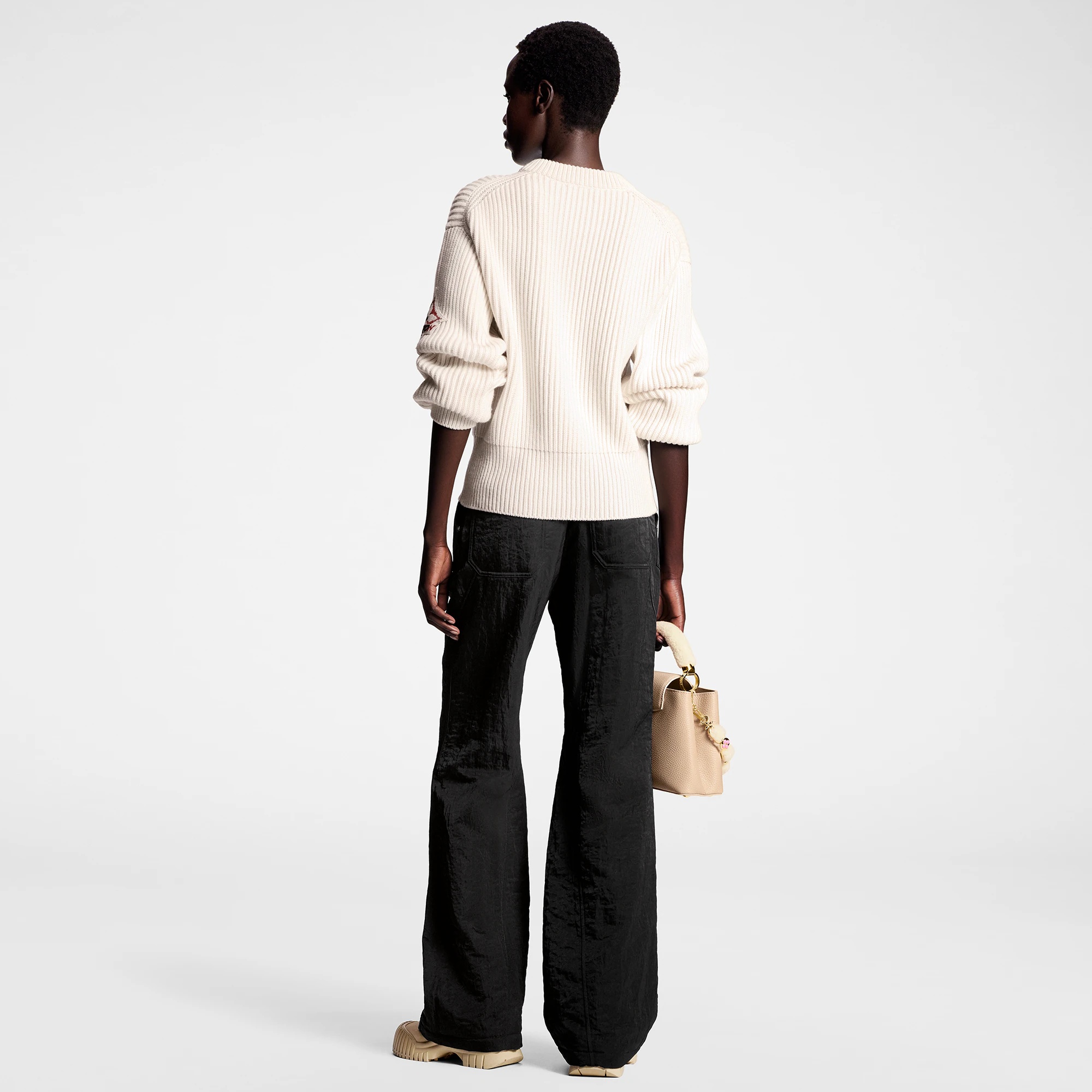 Crinkled Nylon Flared Ski Pants - 3