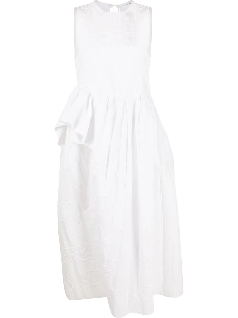 Ditte checked floral midi dress - 1