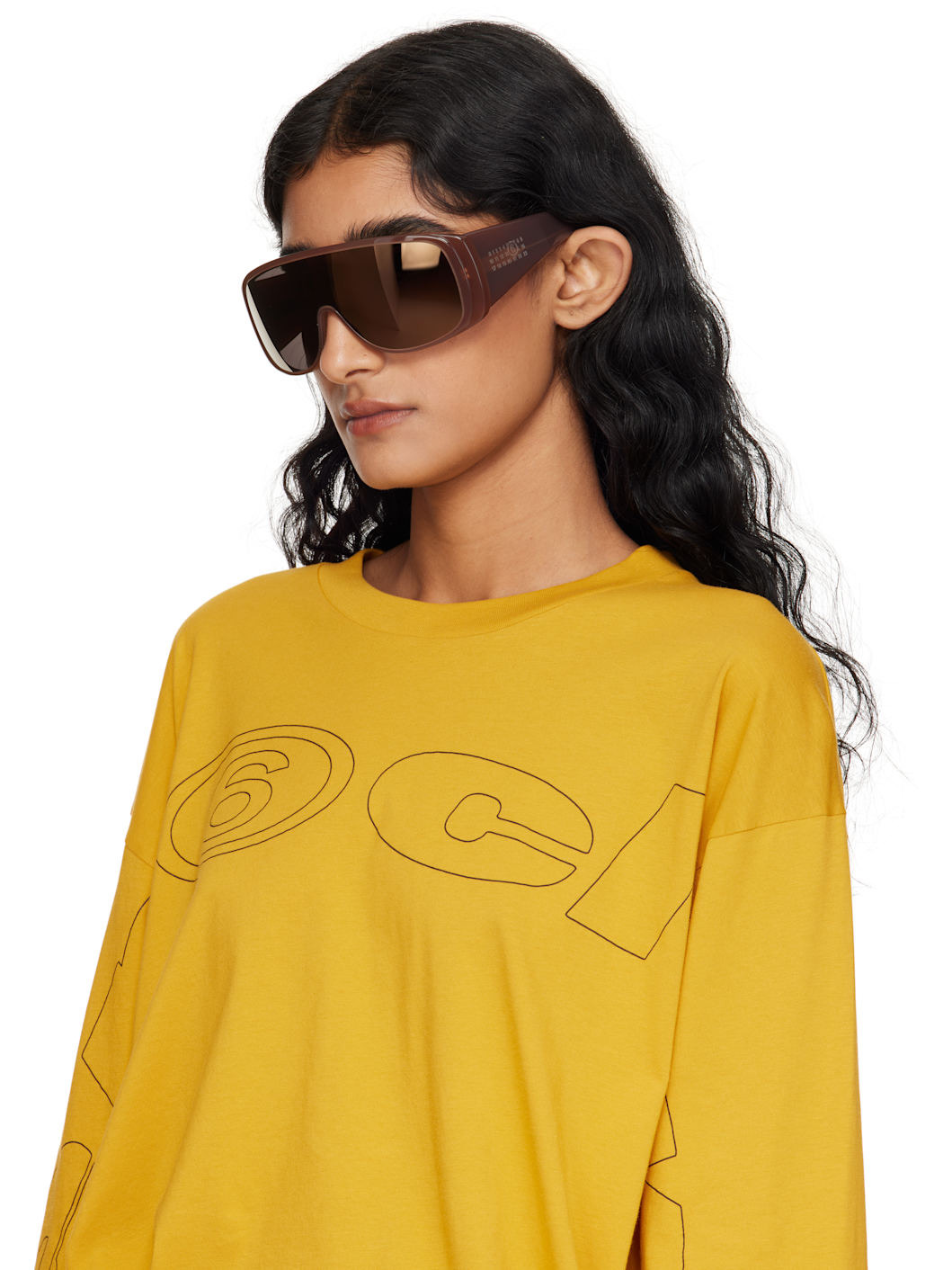 Brown Mask Sunglasses - 4