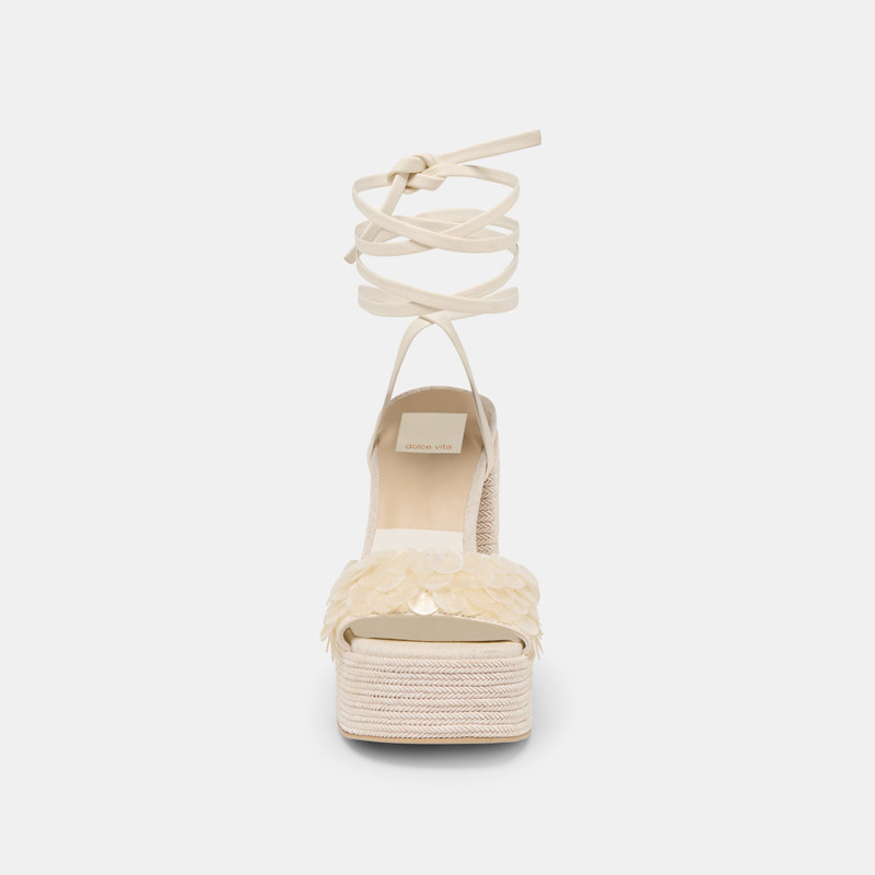 DORTHY CONFETTI HEELS IVORY LEATHER 8