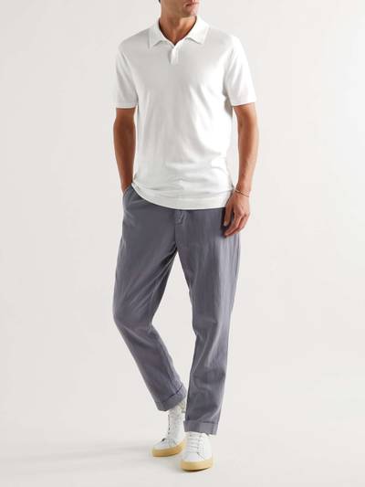 Derek Rose Jacob Garment-Dyed Sea Island Cotton Polo Shirt outlook