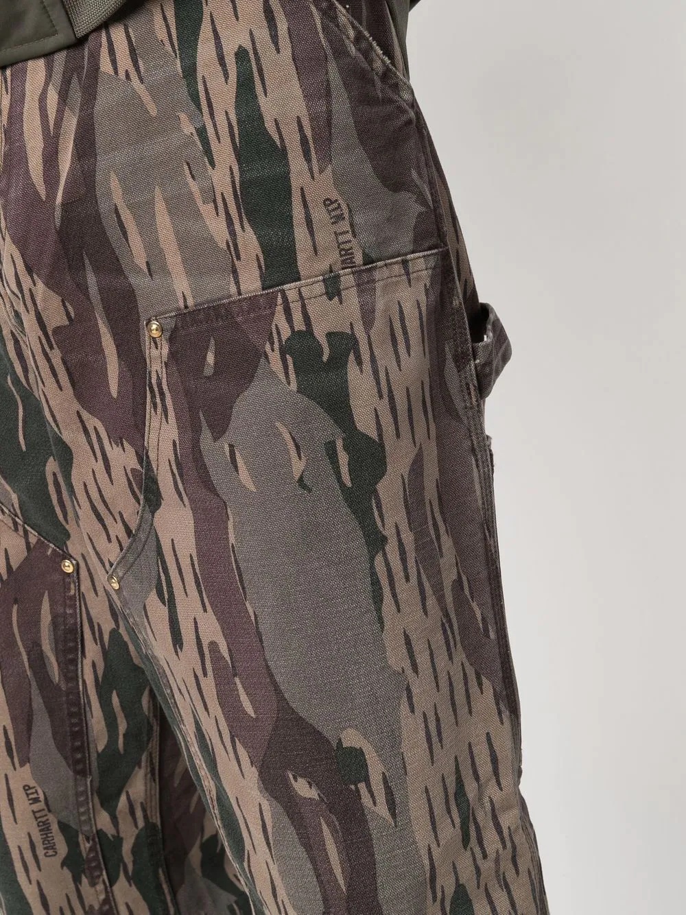 camouflage straight-leg trousers - 5