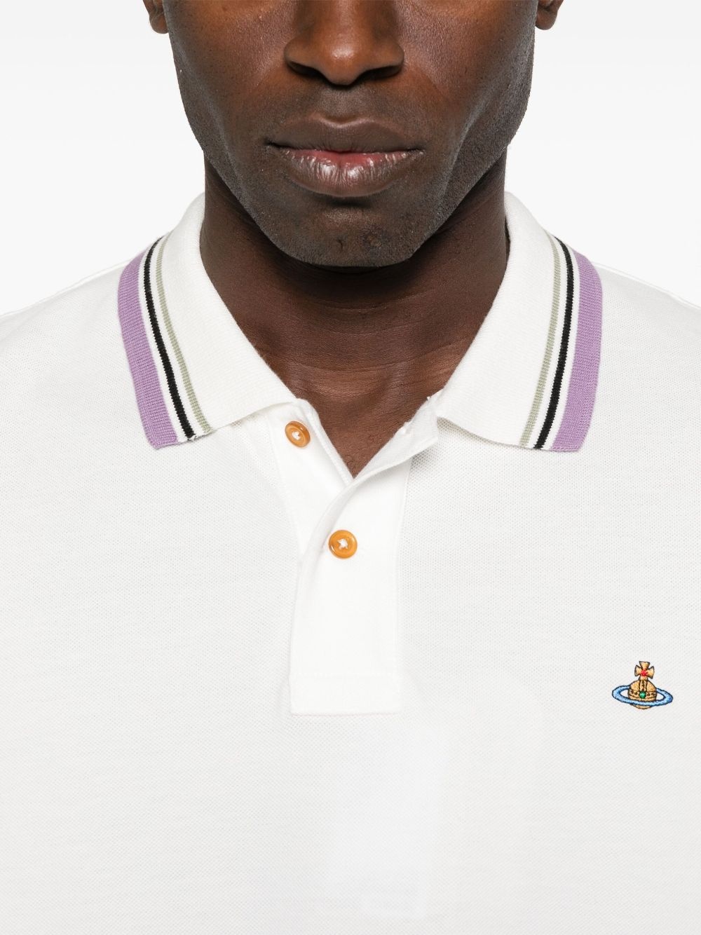 Orb-embroidered polo shirt - 4