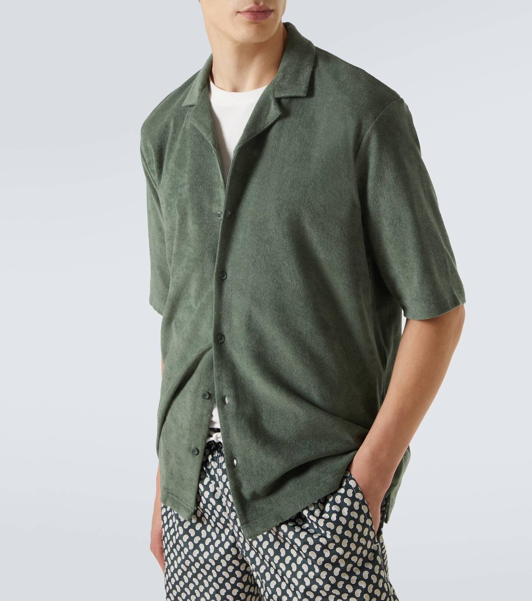 Cotton terry bowling shirt - 5