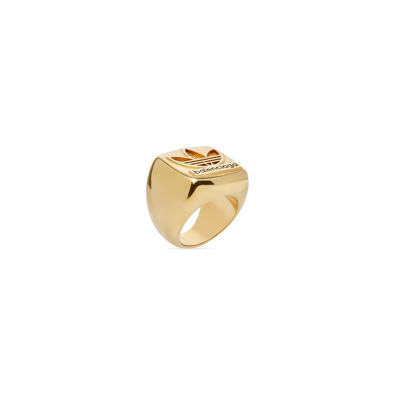 Balenciaga / Adidas Trefoil Signet Ring  in Gold 1
