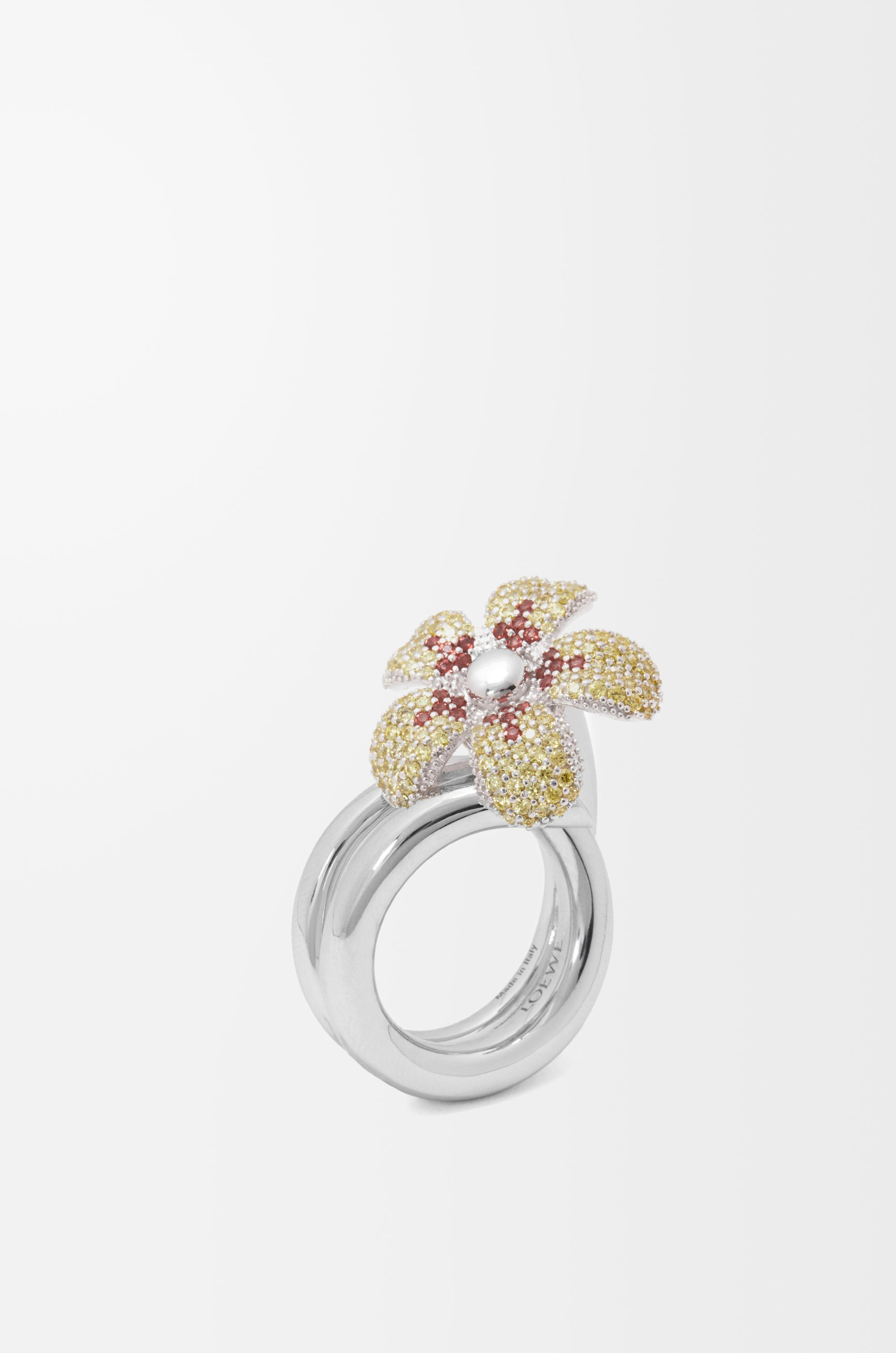 Flor ring in sterling silver and crystals - 3