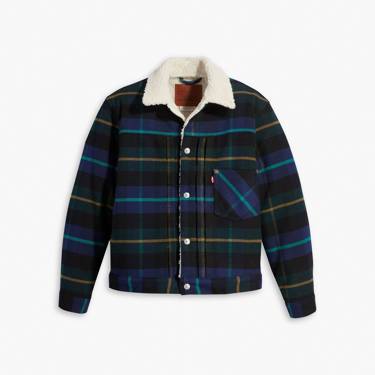 TYPE I PLAID SHERPA TRUCKER JACKET - 1