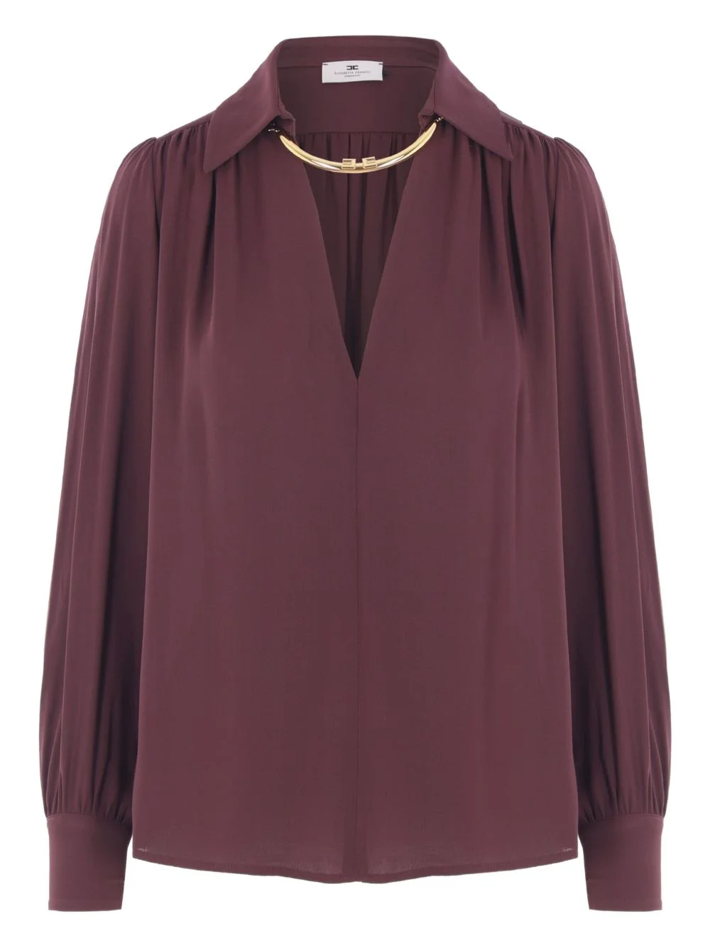 pleated-collar blouse - 1