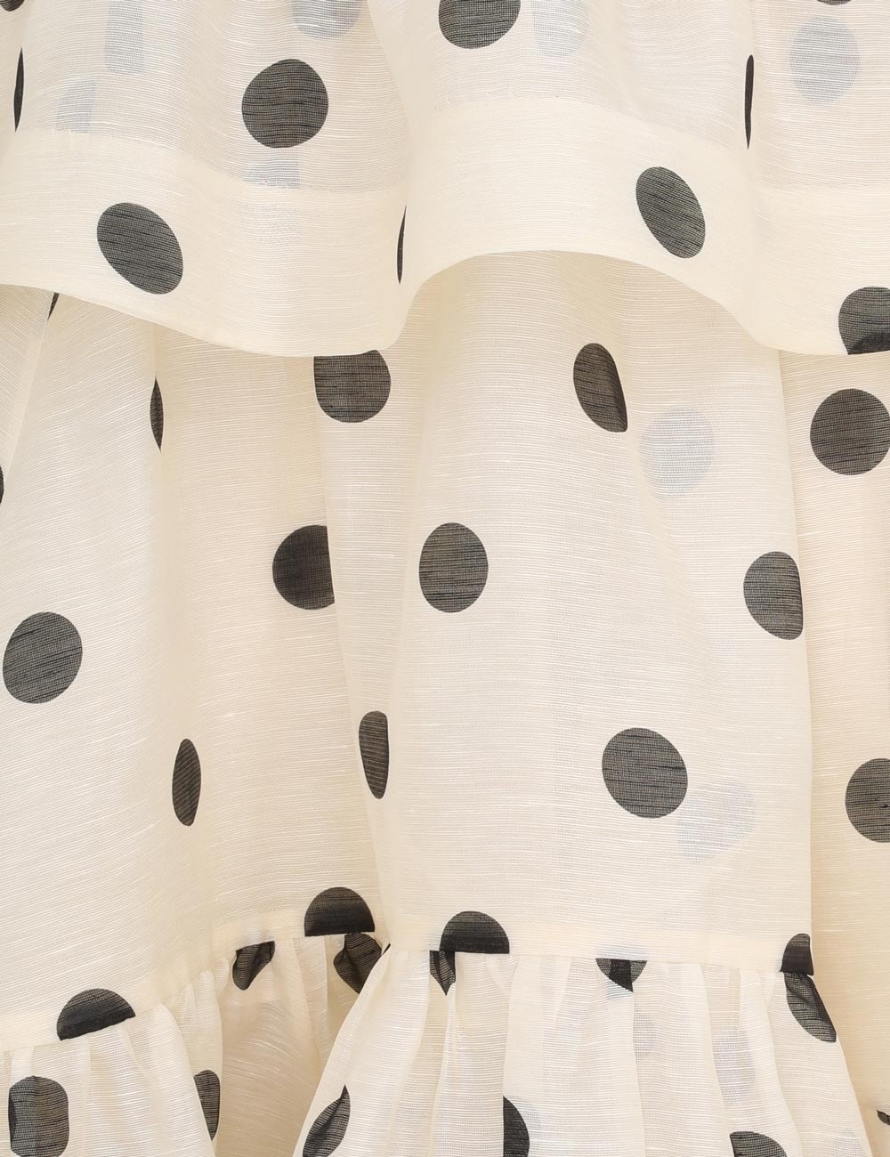【Zimmermann】CRUSH HIGH-LOW TIERED SKIRT ティアードスカート Crush High-Low Tiered Skirt Cream/Black Dot Online | Zimmermann