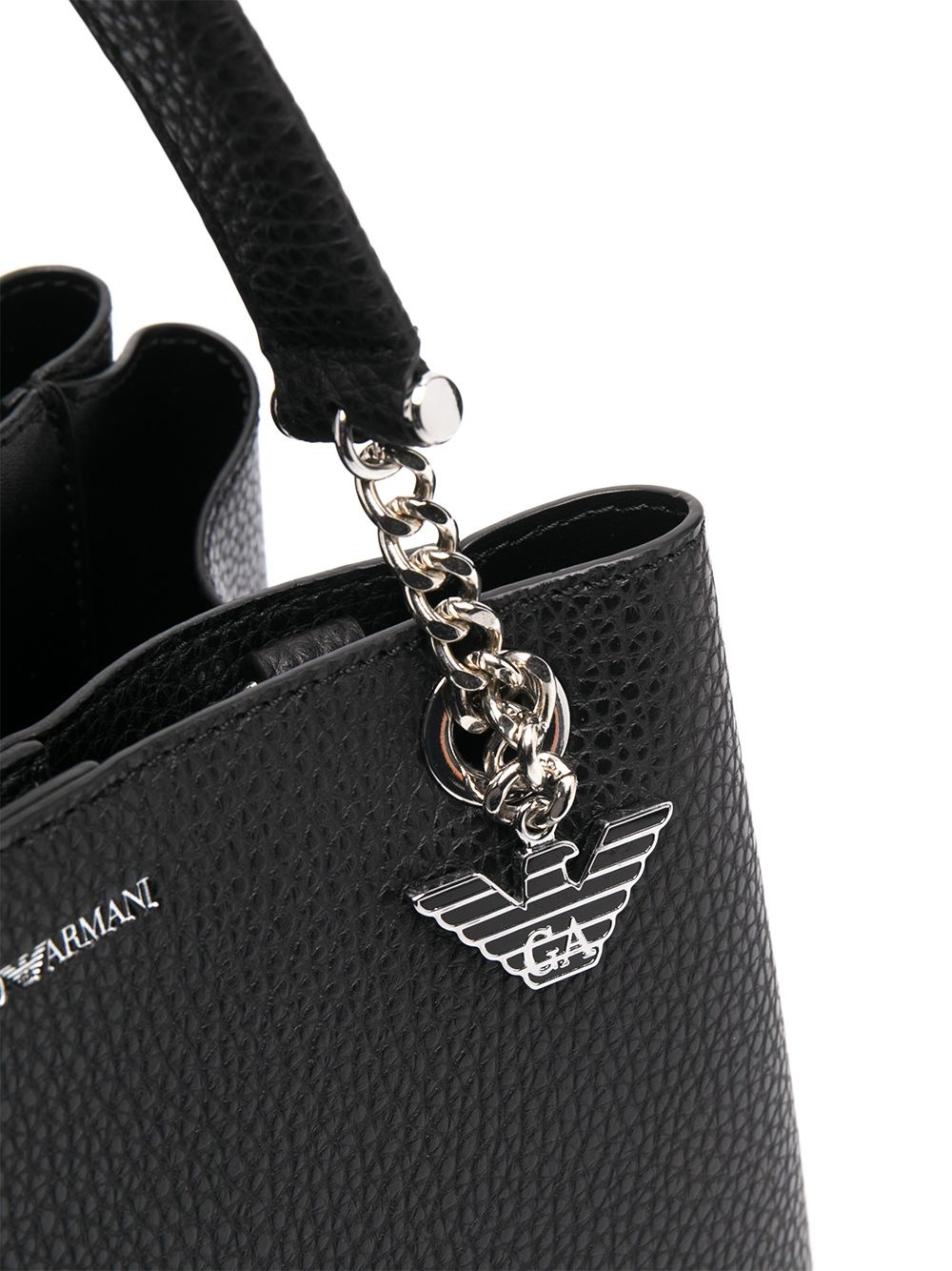 pebbled effect chain strap tote bag - 5