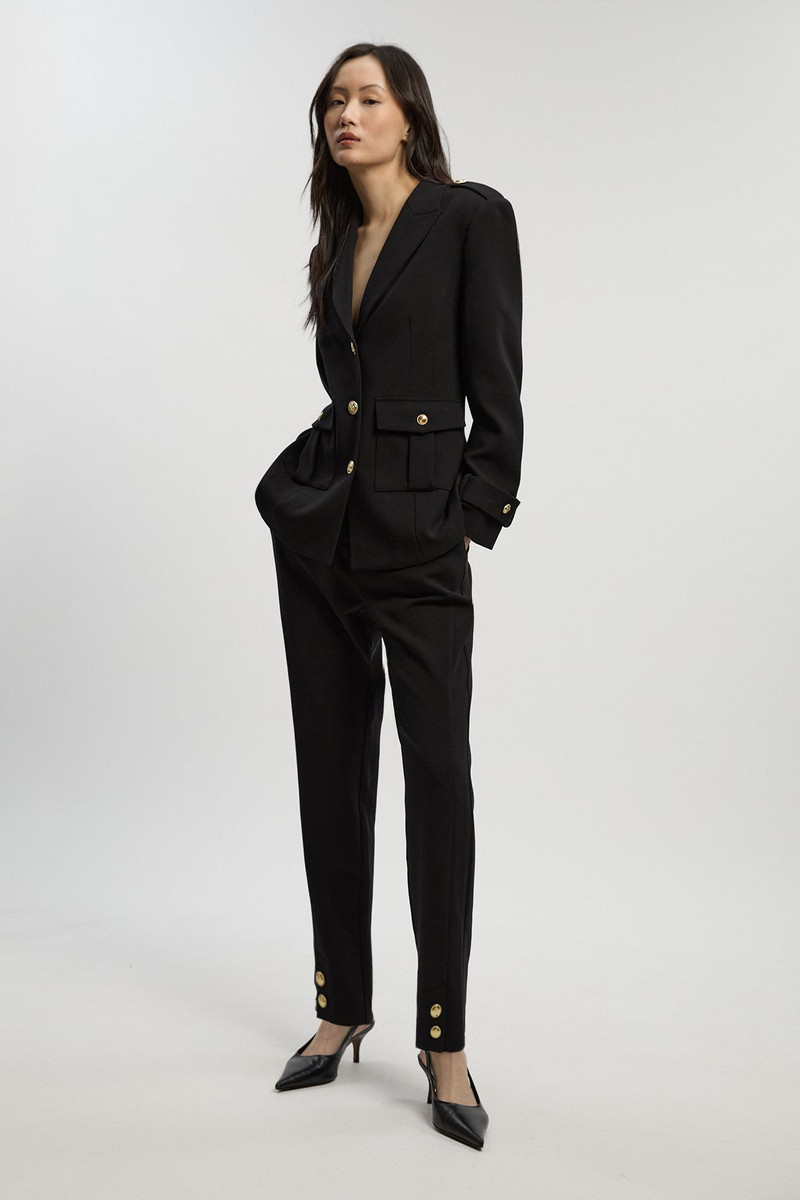 Compact Stretch Tailored Military Straight Leg Trouser 1