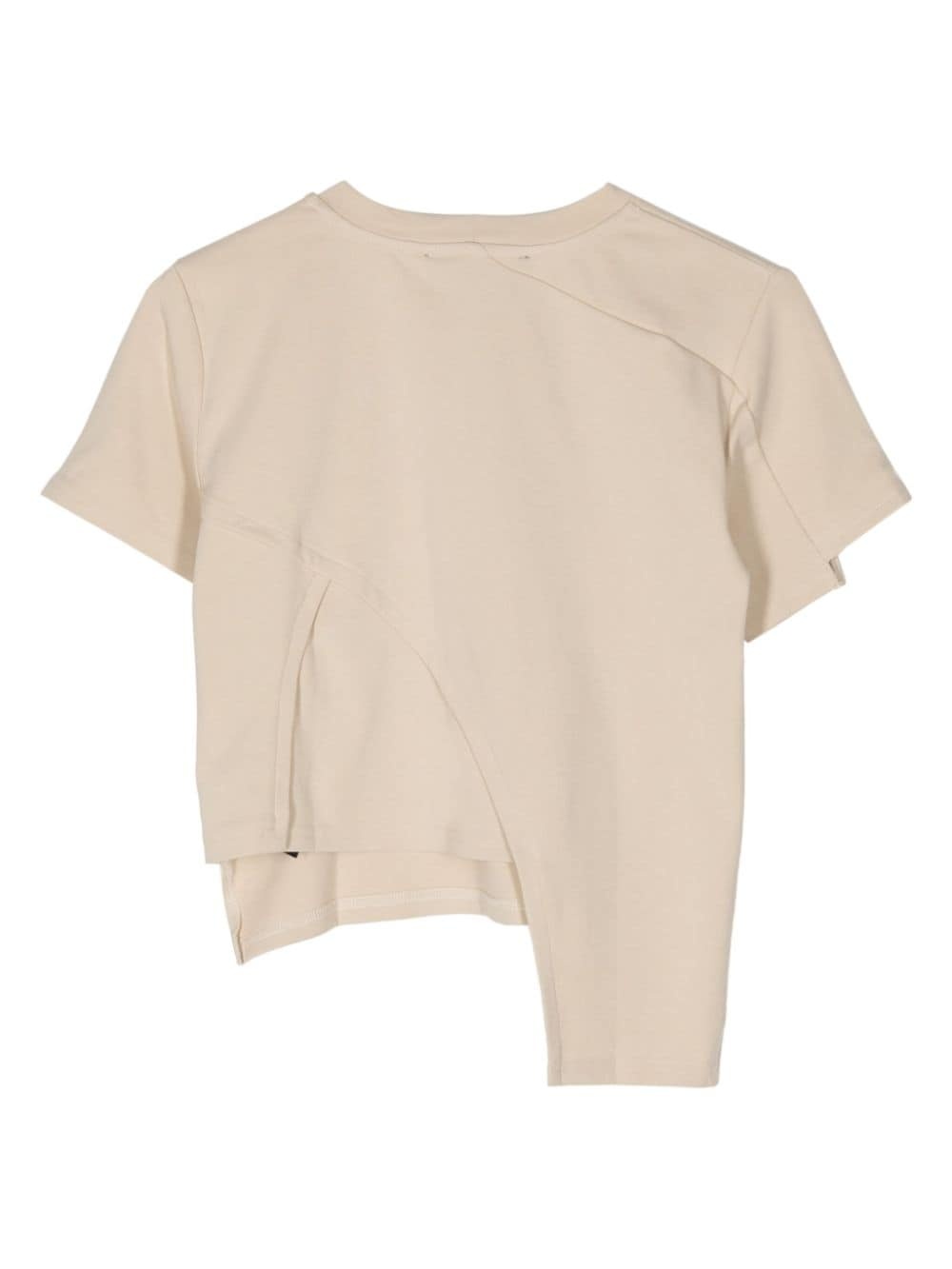 logo-print panelled t-shirt - 2