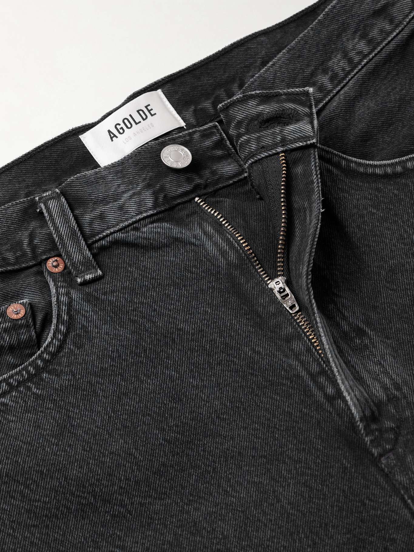 Balloon high-rise tapered organic jeans Black - 5