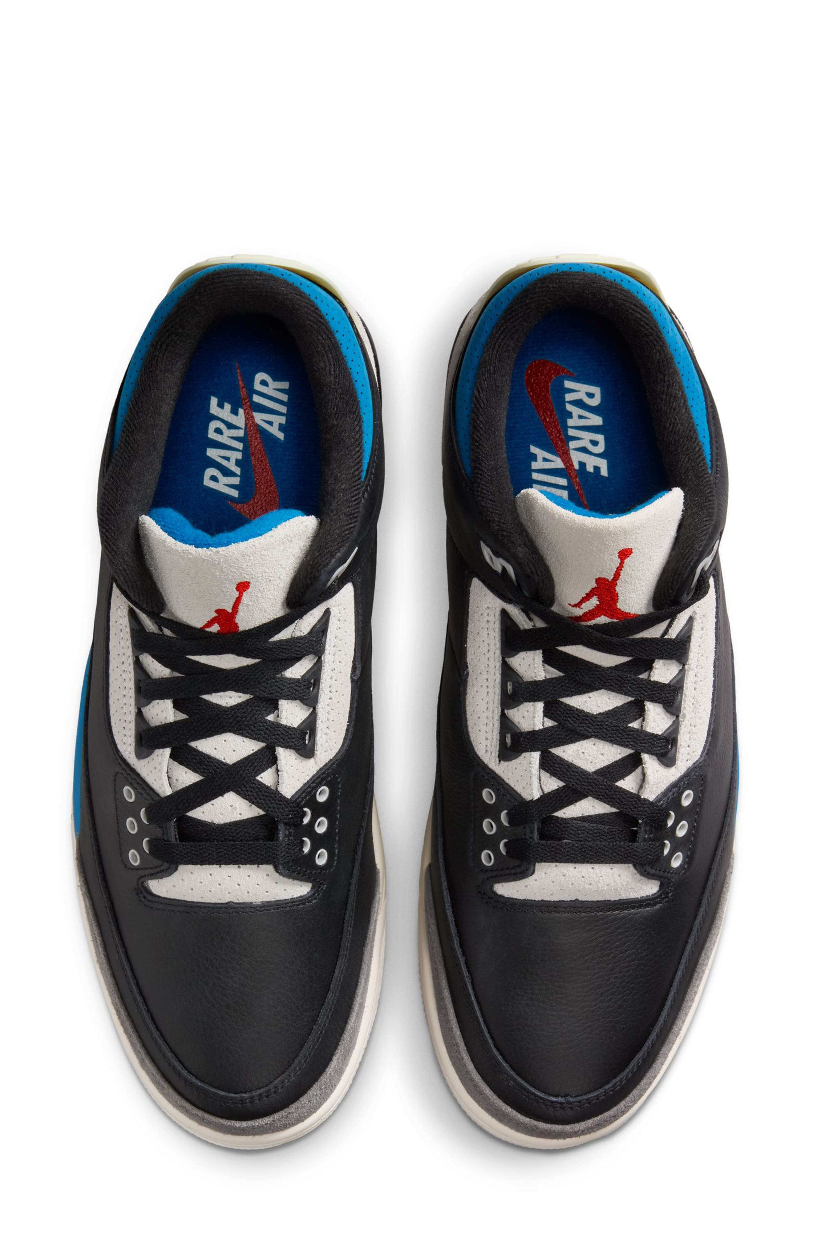 Air Jordan 3 Retro Basketball Sneaker in Black/Chile Red/Neutral Grey at Nordstrom - 4